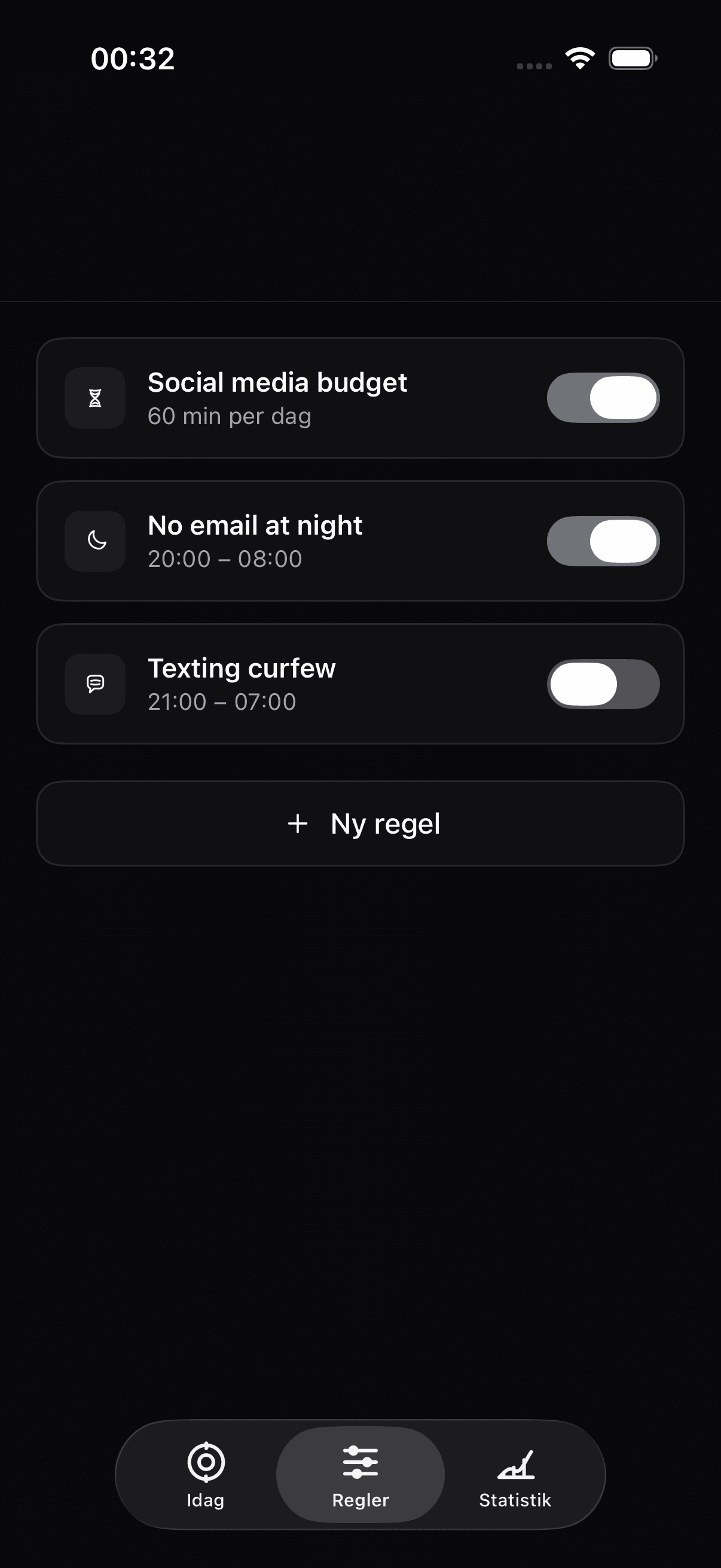 haegr focus app timer with an active protected session